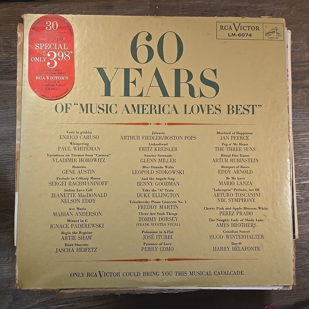 VTG 1959 RCA Victor 60 Years Of Music America Loves Best Vinyl Record 2LP USA‎